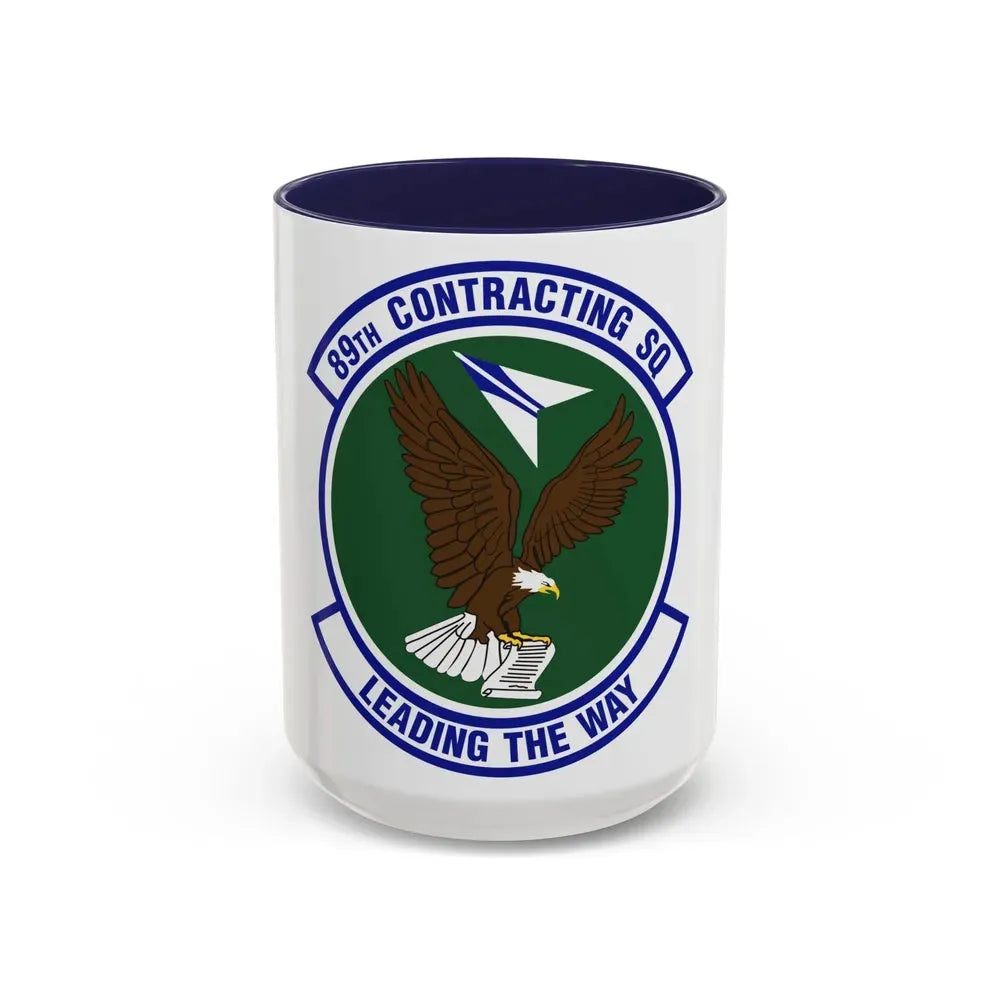 89th Contracting Squadron (U.S. Air Force) Accent Coffee Mug 15oz Navy - Go Mug Yourself