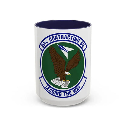 89th Contracting Squadron (U.S. Air Force) Accent Coffee Mug 15oz Navy - Go Mug Yourself