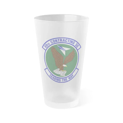89th Contracting Squadron (U.S. Air Force) Frosted Pint Glass 16oz 16oz Frosted - Go Mug Yourself