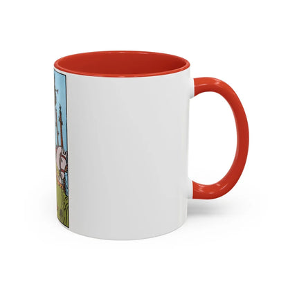 The 6 of Wands (Tarot Card) Accent Coffee Mug-Go Mug Yourself