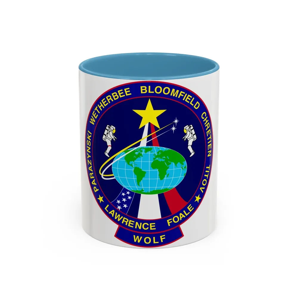 STS 86 (NASA) Accent Coffee Mug-11oz-Light Blue-Go Mug Yourself