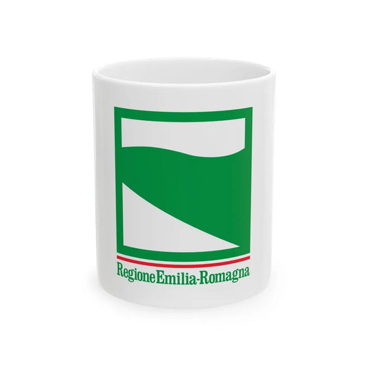 Flag of Emilia Romagna Italy - White Coffee Mug-11oz-Go Mug Yourself