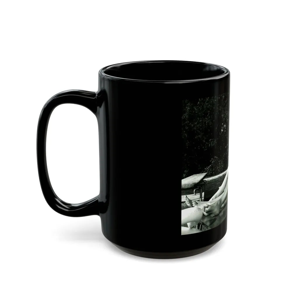 Faith Domergue #222 (Vintage Female Icon) Black Coffee Mug-Go Mug Yourself