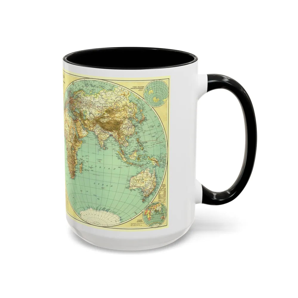 World Map (1935) (Map) Accent Coffee Mug-Go Mug Yourself