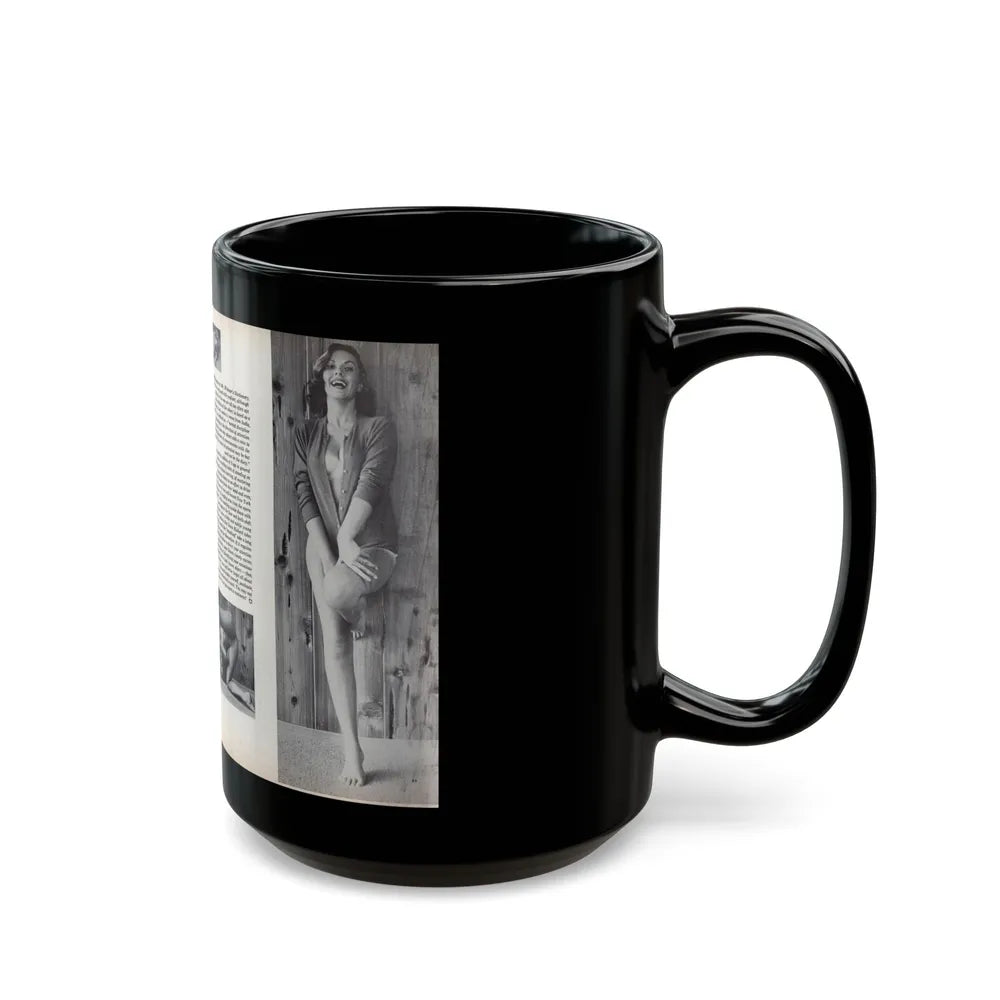 Dawn Richard #53 - [Pages 64 & 65] Including Pages 1 & 2 of 2 with, 4 B&W Photos, Article & Captions from Sir Knight Vol. 1 No. 5 Mag. '58 (Vintage Female Icon) Black Coffee Mug-Go Mug Yourself