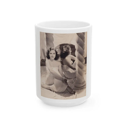 Paulette Goddard #187 (Vintage Female Icon) White Coffee Mug-15oz-Go Mug Yourself