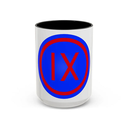 IX Corps (U.S. Army) Accent Coffee Mug-15oz-Black-Go Mug Yourself