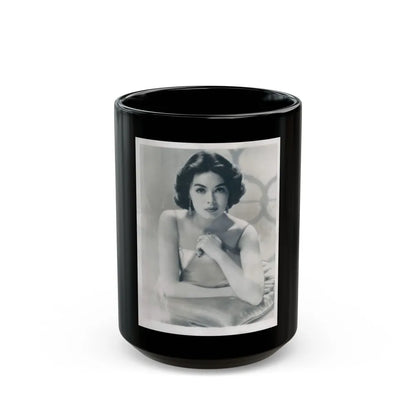 Barbara Rush #159 (Vintage Female Icon) Black Coffee Mug-15oz-Go Mug Yourself