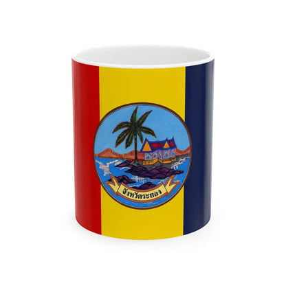 Flag of Rayong Province Thailand - White Coffee Mug-11oz-Go Mug Yourself