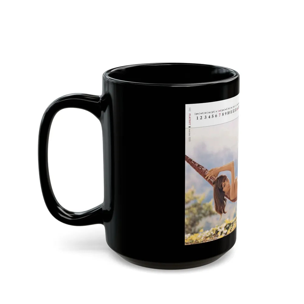 Victoria Vetri #01 - Nude ''Playboy Centerfold Gate'' (Vintage Female Icon) Black Coffee Mug-Go Mug Yourself