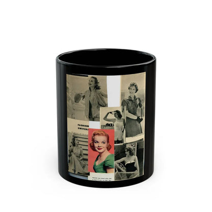 Leslie Parrish #85 (Vintage Female Icon) Black Coffee Mug-11oz-Go Mug Yourself