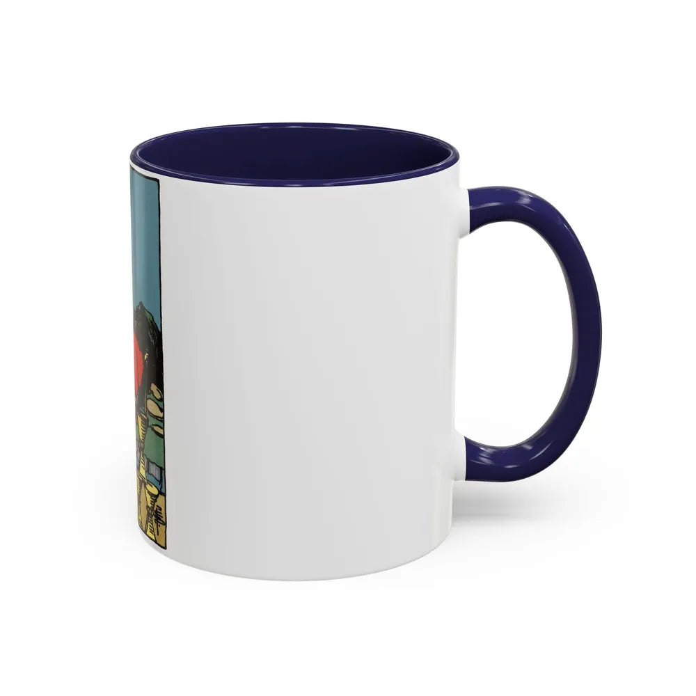 The 8 of Cups (Tarot Card) Accent Coffee Mug-Go Mug Yourself