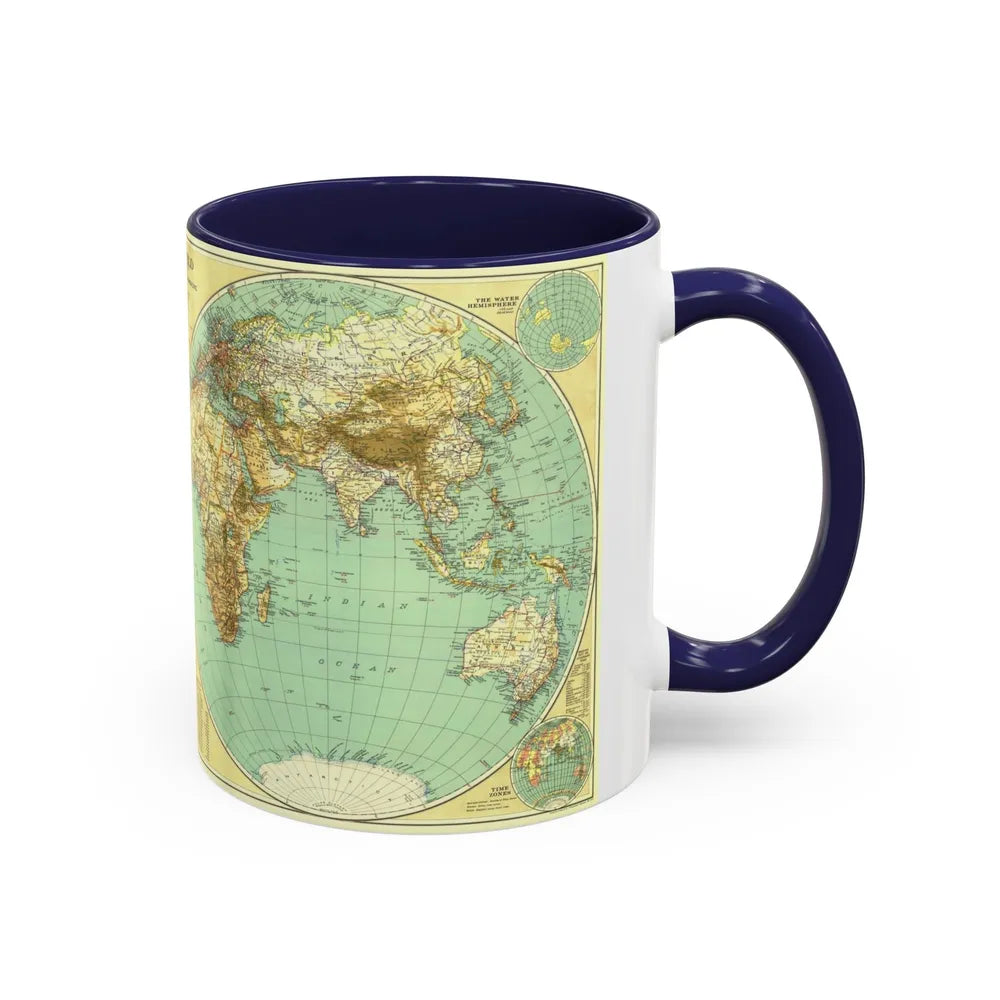 World Map (1935) (Map) Accent Coffee Mug-Go Mug Yourself