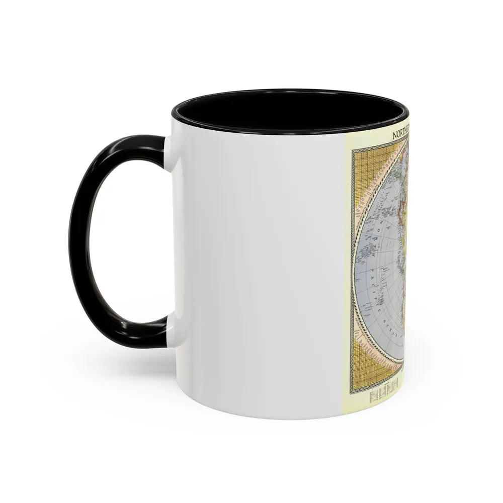 Northern Hemisphere (1946) (Map) Accent Coffee Mug-Go Mug Yourself