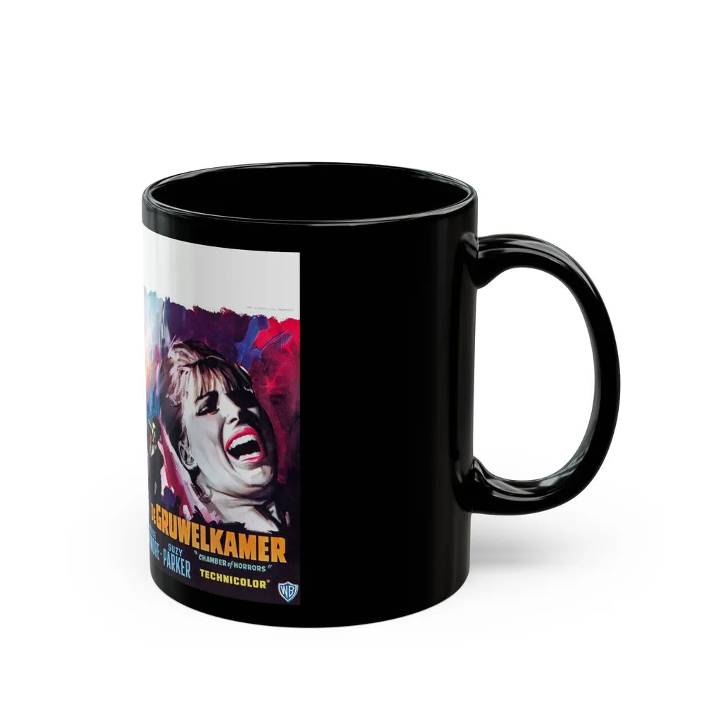 CHAMBER OF HORRORS (BELGIAN) 1966 Movie Poster - Black Coffee Mug-Go Mug Yourself