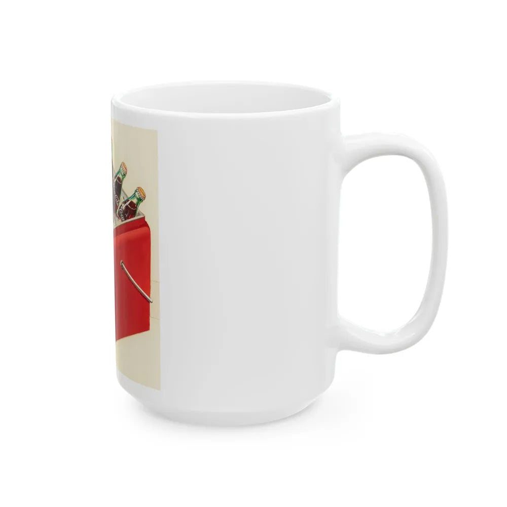 Cooler, Coca-Cola advertisement - White Coffee Mug-Go Mug Yourself