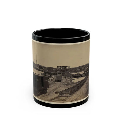 Dock On The South Side Of The James River, Opposite Richmond, Va.(2) (U.S. Civil War) Black Coffee Mug-11oz-Go Mug Yourself