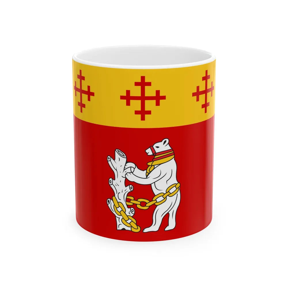 Flag of Warwickshire UK - White Coffee Mug-11oz-Go Mug Yourself