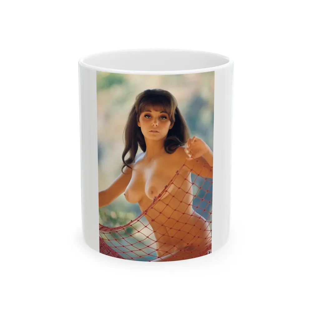 Victoria Vetri #83 - Topless (Vintage Female Icon) White Coffee Mug-11oz-Go Mug Yourself