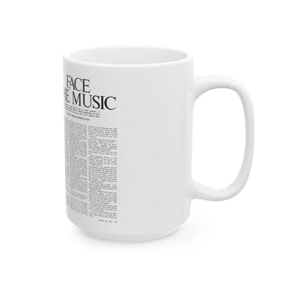 Face The Music, Adam magazine, July 1973 - White Coffee Mug-Go Mug Yourself