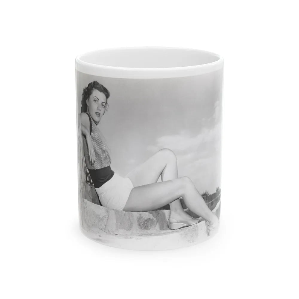 Faith Domergue #119 (Vintage Female Icon) White Coffee Mug-11oz-Go Mug Yourself