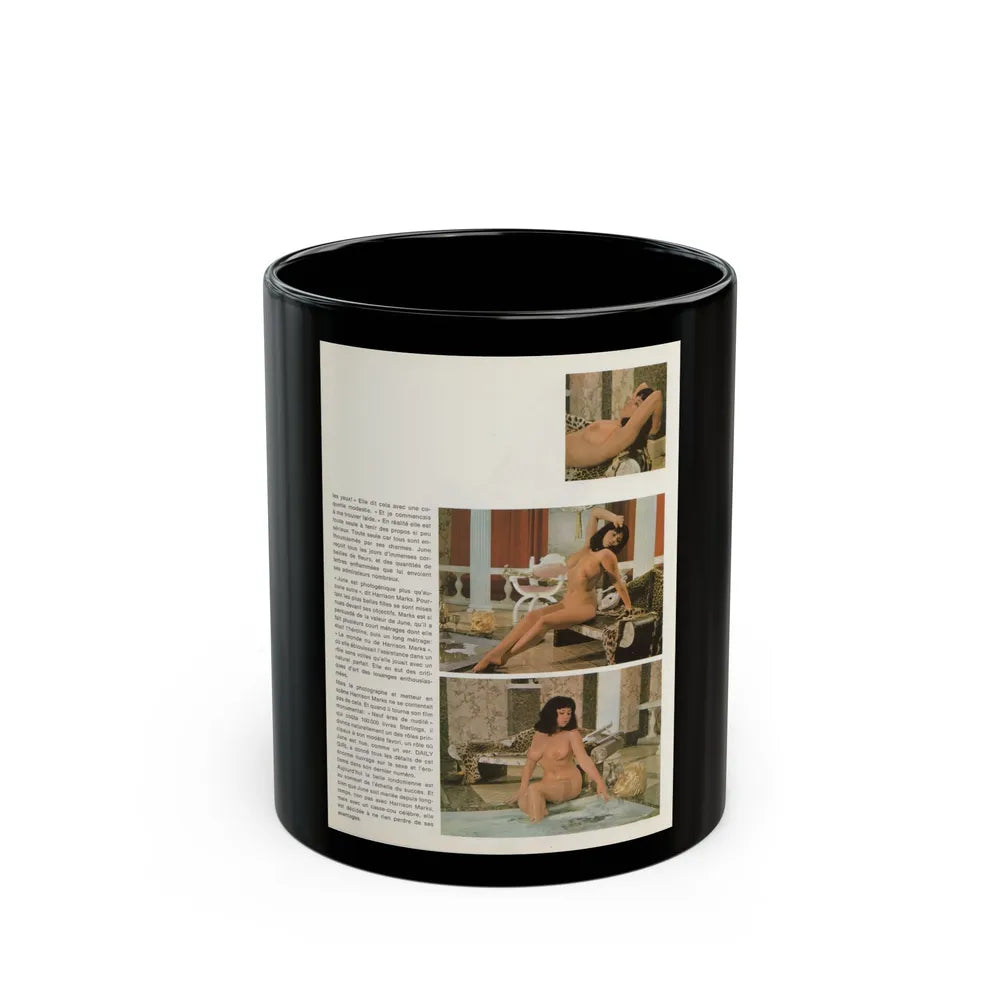 June Palmer #134 - Foreign Magazine Spread (Vintage Female Icon) Black Coffee Mug-11oz-Go Mug Yourself