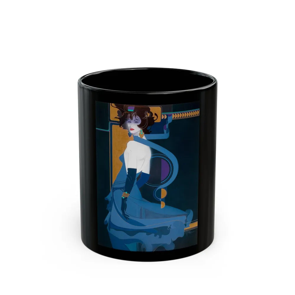 Blue Indigo - Black Coffee Mug-11oz-Go Mug Yourself