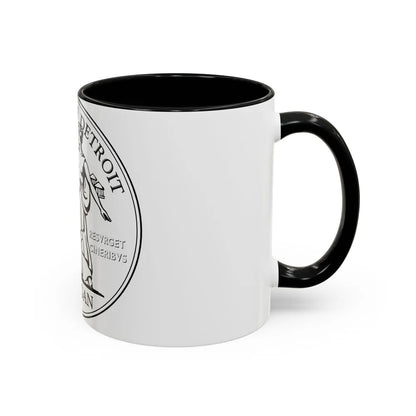 Seal of Detroit - Accent Coffee Mug-Go Mug Yourself