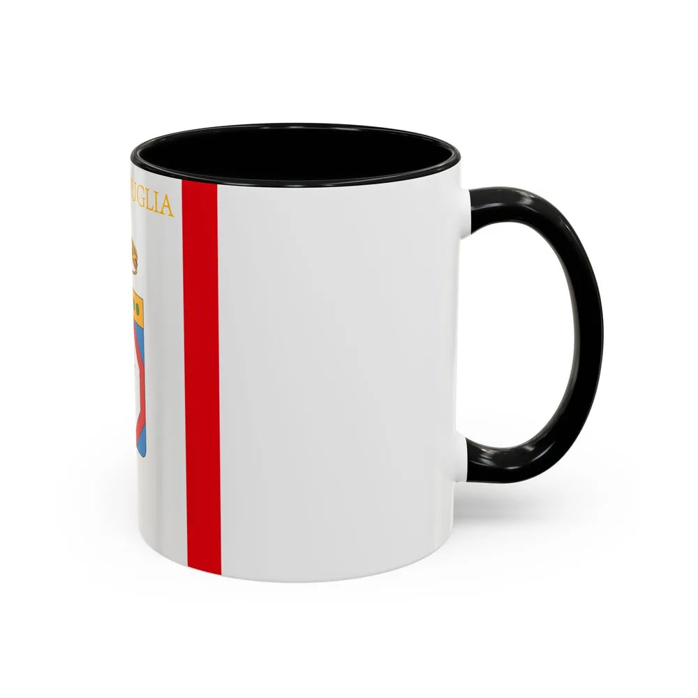 Flag of Apulia Italy - Accent Coffee Mug-Go Mug Yourself