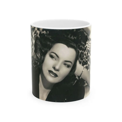 Ella Raines #240 (Vintage Female Icon) White Coffee Mug-11oz-Go Mug Yourself