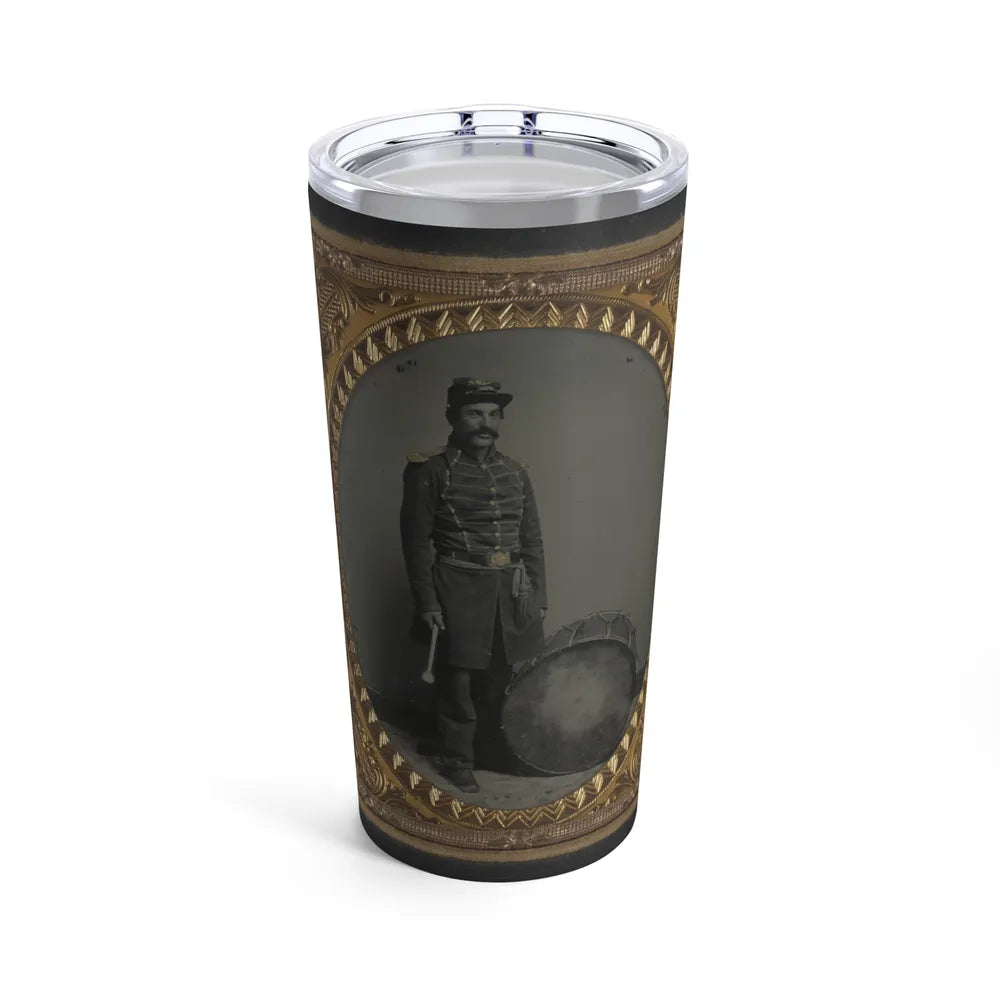 Unidentified Soldier In Union Uniform With Bass Drum (U.S. Civil War) Tumbler 20oz-20oz-Go Mug Yourself