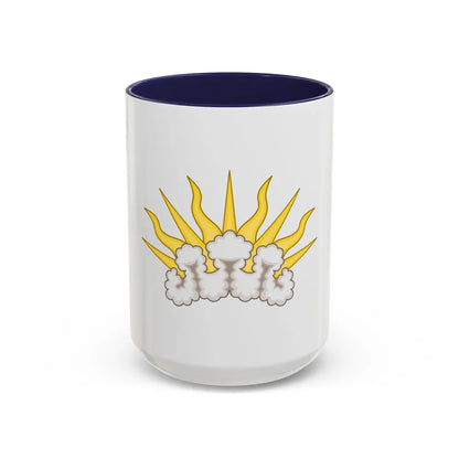 Sunburst Badge - Accent Coffee Mug-15oz-Navy-Go Mug Yourself