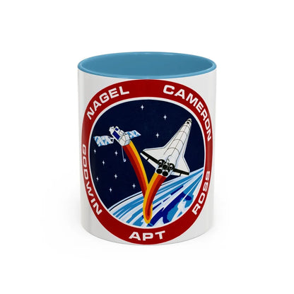 STS 37 (NASA) Accent Coffee Mug-11oz-Light Blue-Go Mug Yourself