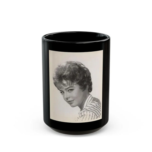 Janet Munro #31 (Vintage Female Icon) Black Coffee Mug-15oz-Go Mug Yourself