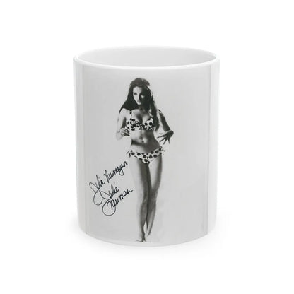 Julie Newmar #21 (Vintage Female Icon) White Coffee Mug-11oz-Go Mug Yourself