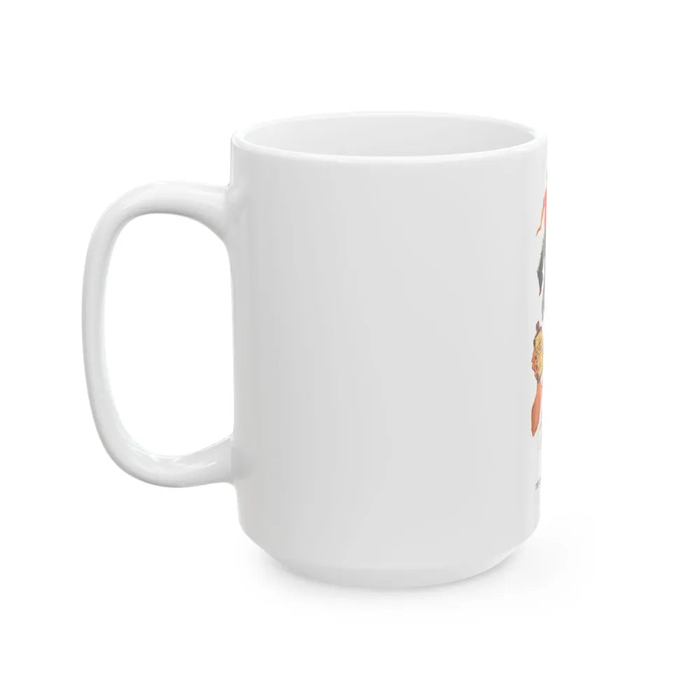 Dividing Claudie's Rich Aunt, Collier's, July 23, 1954 - White Coffee Mug-Go Mug Yourself