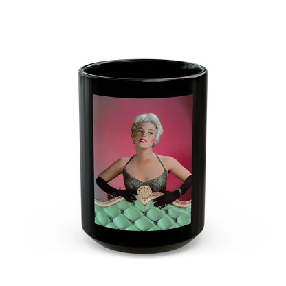 Kim Novak #361 (Vintage Female Icon) Black Coffee Mug-15oz-Go Mug Yourself