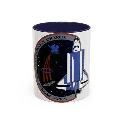 STS 80 (NASA) Accent Coffee Mug-11oz-Navy-Go Mug Yourself