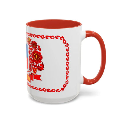 Flag of Cherkasy Ukraine - Accent Coffee Mug-Go Mug Yourself