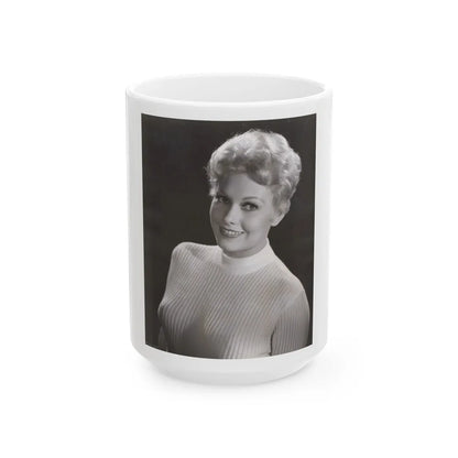 Kim Novak #337 (Vintage Female Icon) White Coffee Mug-15oz-Go Mug Yourself