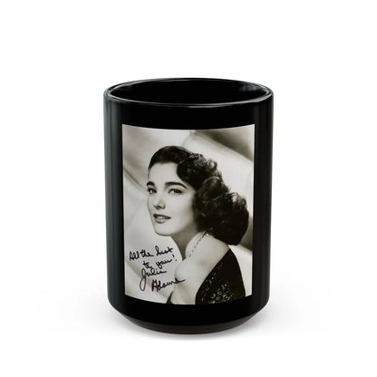 Julia Adams #32 - 8x10 B&W Head & Shoulder Glamour Portrait (Vintage Female Icon) Black Coffee Mug-15oz-Go Mug Yourself