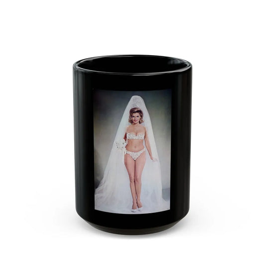 Nancy Kovack #82 (Vintage Female Icon) Black Coffee Mug-15oz-Go Mug Yourself