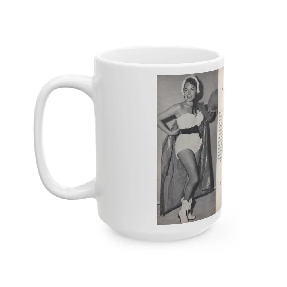 Terry Moore #458 - 66 PHOTOGRAPHS OF Terry MOORE U.K. Pocket Mag. Pages 46 & 47 (Vintage Female Icon) White Coffee Mug-Go Mug Yourself