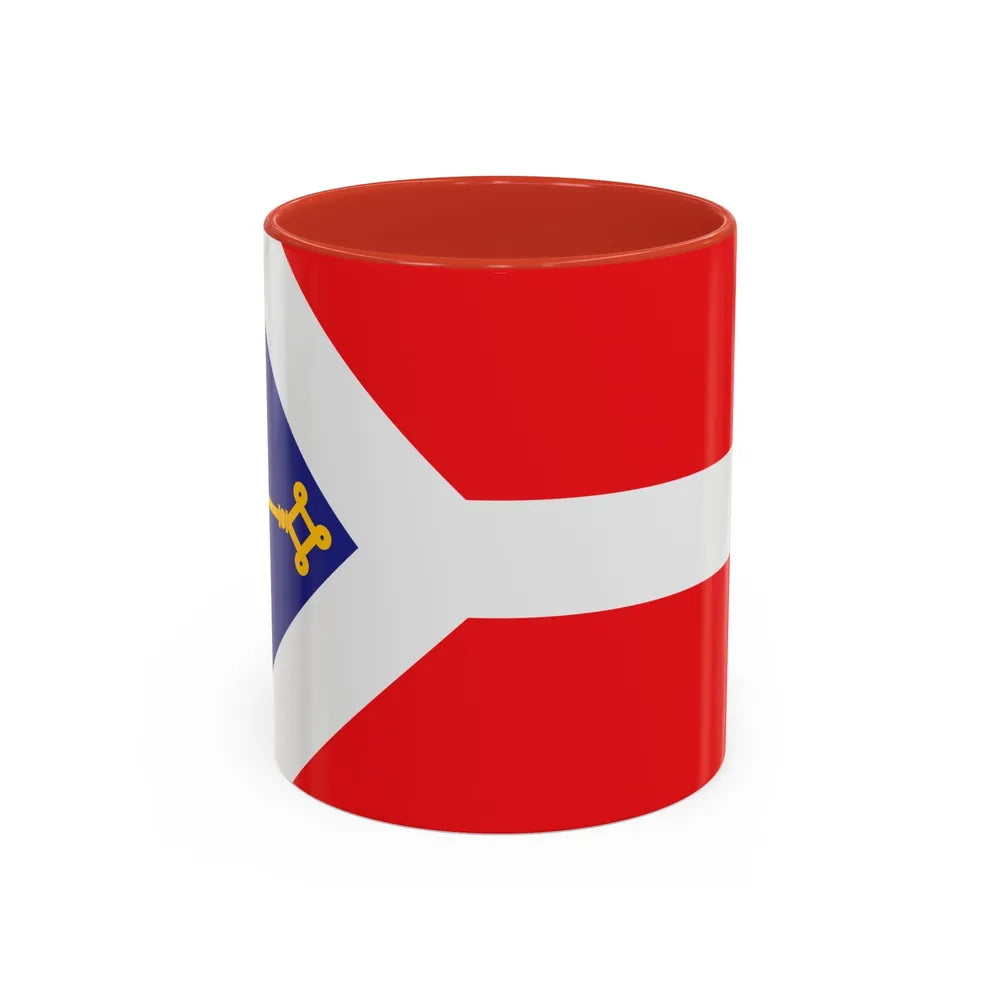 Flag of Gori Georgia - Accent Coffee Mug-11oz-Red-Go Mug Yourself