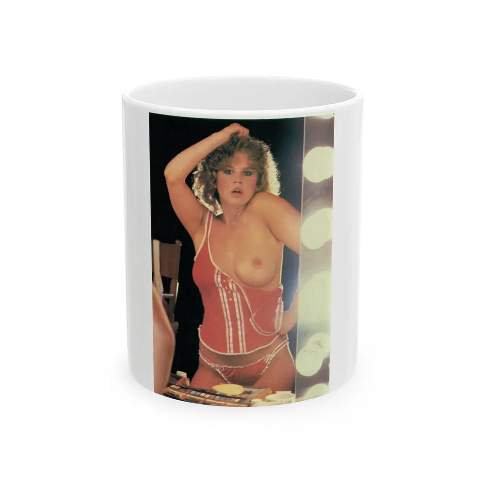 Linda Blair #226 - Partially Topless (Vintage Female Icon) White Coffee Mug-11oz-Go Mug Yourself