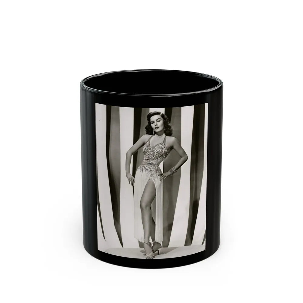 Elaine Stewart #117 1 (Vintage Female Icon) Black Coffee Mug-11oz-Go Mug Yourself