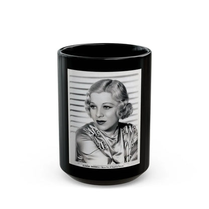 Glenda Farrell #26 (Vintage Female Icon) Black Coffee Mug-15oz-Go Mug Yourself