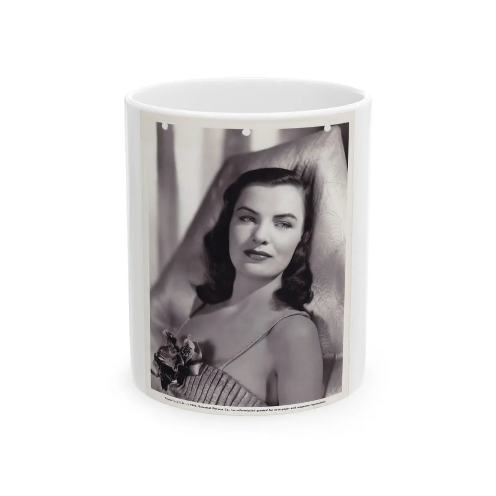 Ella Raines #188 (Vintage Female Icon) White Coffee Mug-11oz-Go Mug Yourself