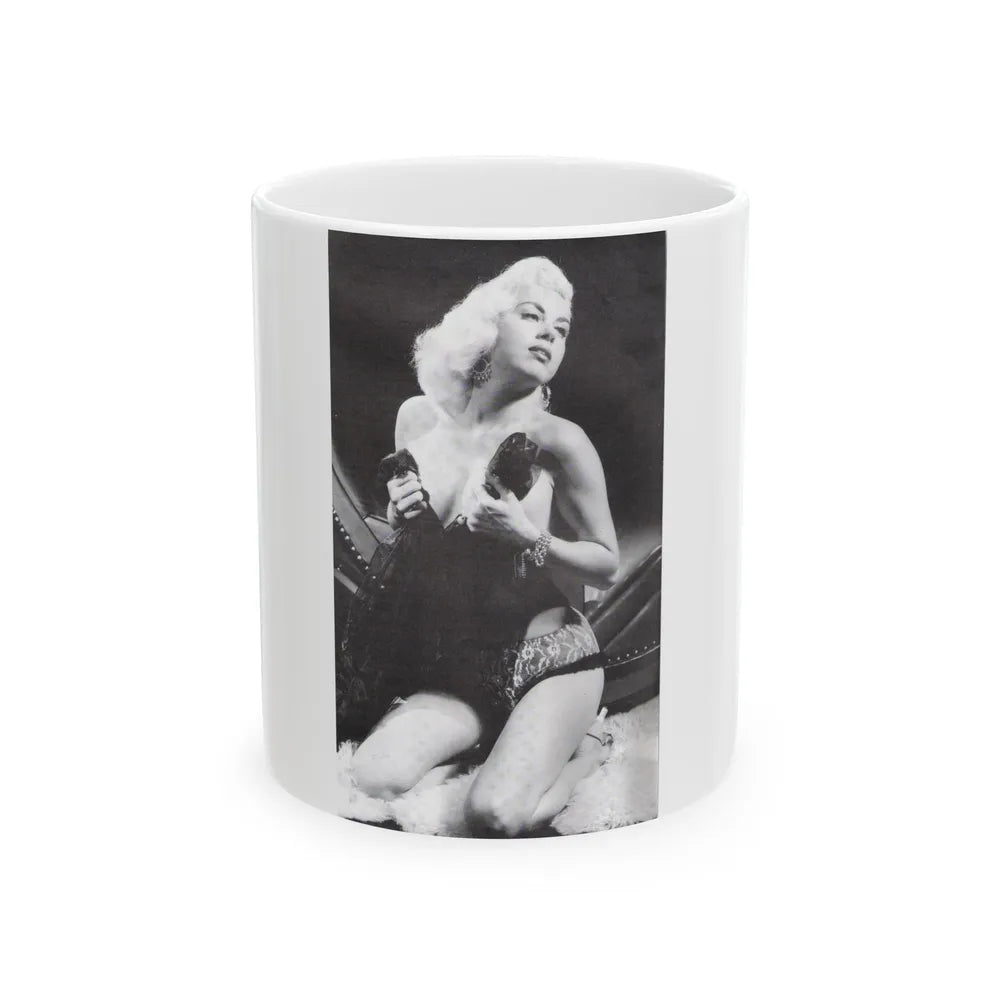 Jeanne Carmen #65 (Vintage Female Icon) White Coffee Mug-11oz-Go Mug Yourself