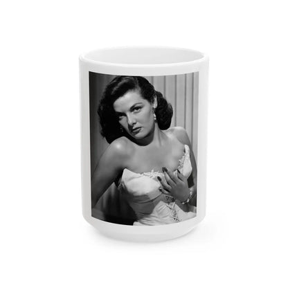 Jane Russell #150 (Vintage Female Icon) White Coffee Mug-15oz-Go Mug Yourself